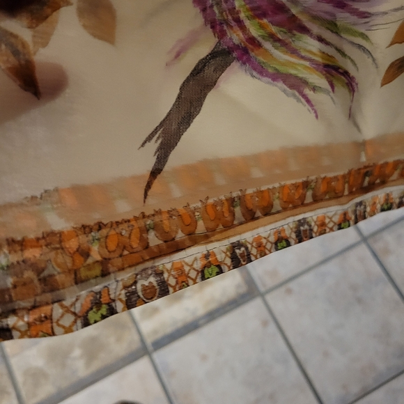 Vintage Colorful Bird Print Fabric - Picture 7 of 11